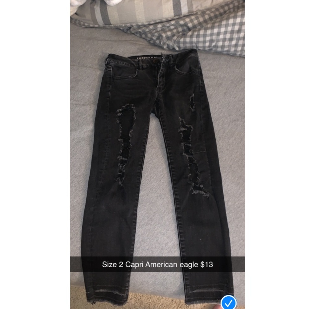 Capri black distressed